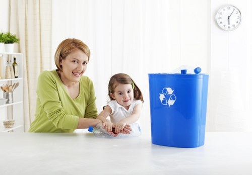 Recycling process at a waste management facility